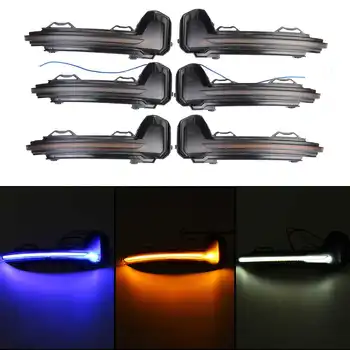 

Pair Car Dynamic Blinker LED Turn Signal Light Side Mirror Indicator 2 Modes for VW Tiguan MK2 II R 5N 2017 2018