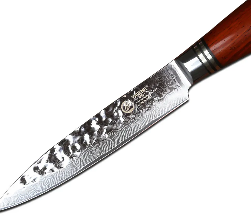 YARENH " Универсальный нож японские ножи из дамасской стали с деревянной ручкой 73 слоя стали лучшие кухонные ножи для резки мяса овощей