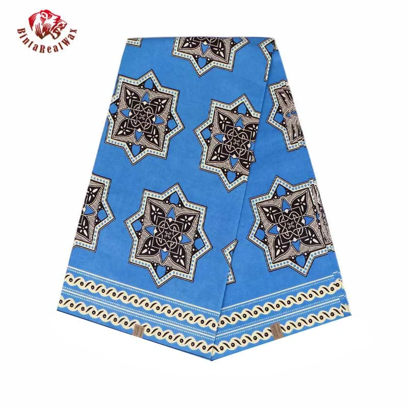 Анкара африканская настоящая восковая ткань дешевая-ткань Binta настоящий воск высокое качество африканская ткань для вечерние платья 24FS1119