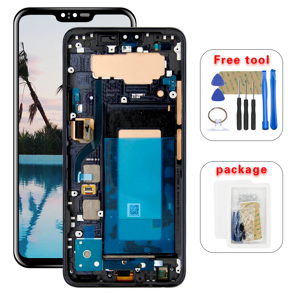 6," для LG V40 ThinQ lcd дисплей кодирующий преобразователь сенсорного экрана в сборе+ Инструменты