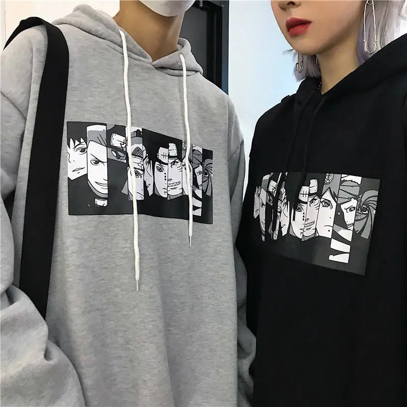 Naruto Anime Hoodie Men And Women Laziness-Style CEC Korean-style Loose-Fit Students Spring And Autumn Thick-Clothes INS Fashion