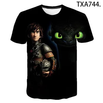 

2020 men and women new casual short-sleeved fashion How to Train Your Dragon3D printed children's clothes street cool T-shirt