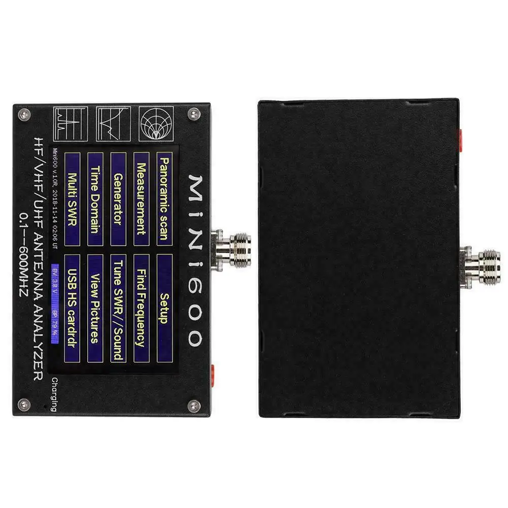 Mini600 4,3 дюймовый пресс-экран 0,1-600 МГц HF/VHF/UHF ANT КСВ Антенный Анализатор метр