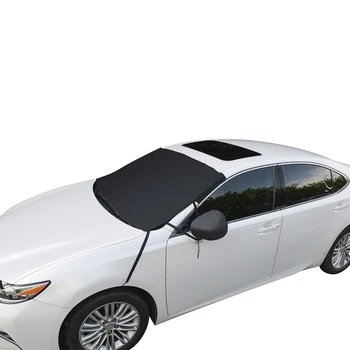 

Car Sunshade Front Windshield Snow Sun Cover Tarpaulin Anti-Scratch Defrost Half Cover Snow Anti-Frost Sunscreen Sun Block Cover