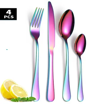 

Tableware for Kitchen Cutlery Set Complete Dinner Appliance Spoon for Home Table Forks Utensils Spoons Forks Knife Eco Friendly