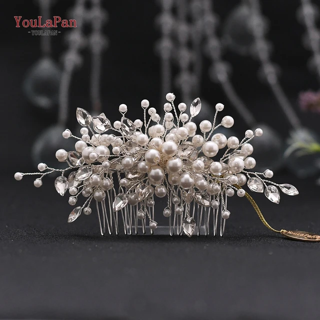 TOPQUEEN HP77 Wedding Tiara Bridal Combs Rhinestone Wedding Headwear Wedding Hair Accessories Bridal Headdress Wedding Hair Comb HP42