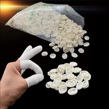 

100pcs/lot Finger Cots Nail Art Latex Fingertips Protective Small Rubber Gloves Practical Disposable Anti Static Tool