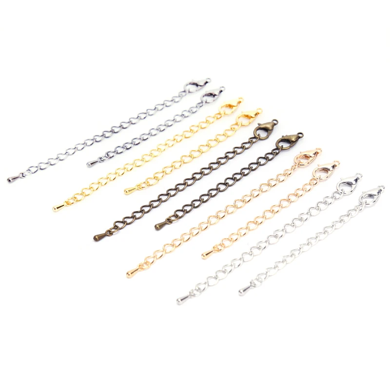 20Pcs/Lot Jewelry Lobster Clasp Extension Chains for DIY Necklace Jewelry Making