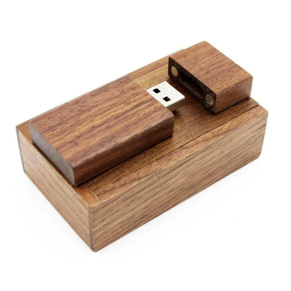 Орех квадратный деревянный фотоальбом USB флэш-накопитель изысканный памятный Свадебный фотоальбом подарки персонализированные на заказ