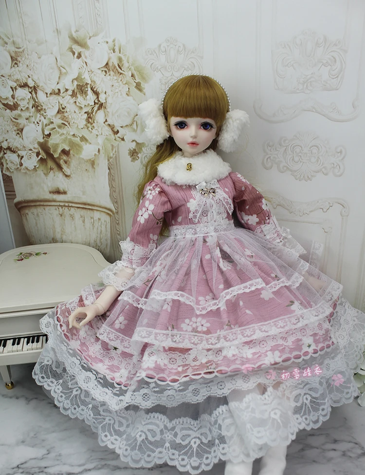 1/4 1/3 BJD аксессуары для одежды Кукольное платье+ шарф зимний костюм для BJD/SD MSD SD13, не включает в себя куклу, обувь, парик и другие E2489