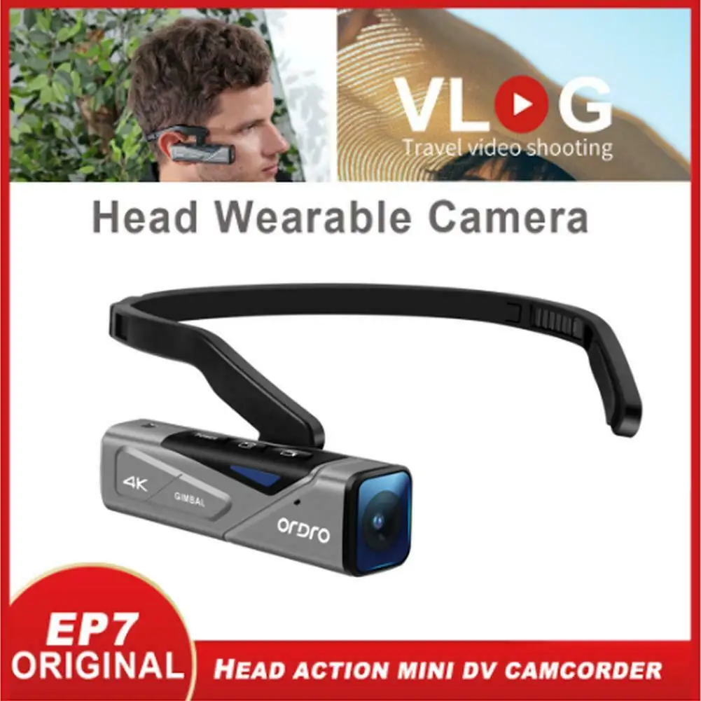 

Видеокамера Ordro EP7, видеокамера 4K YouTube, видеокамера с поддержкой FPV, Wi-Fi, пригодная для носки, встроенная стабилизация подвеса, для блогера