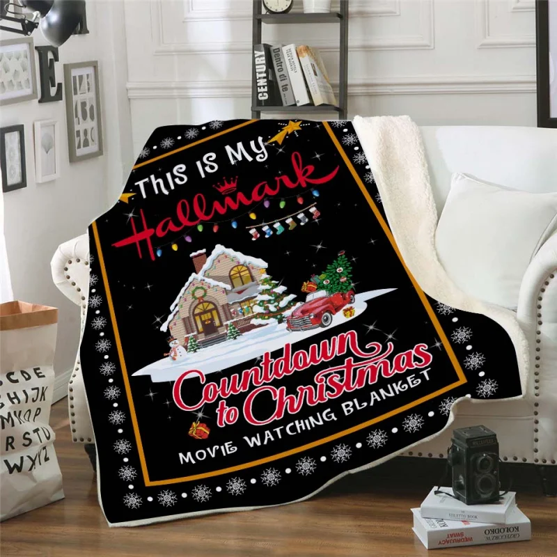 Christmas Decoration Blanket Double-Sided Super Soft Cozy Warm Plush Throws For Adults Children