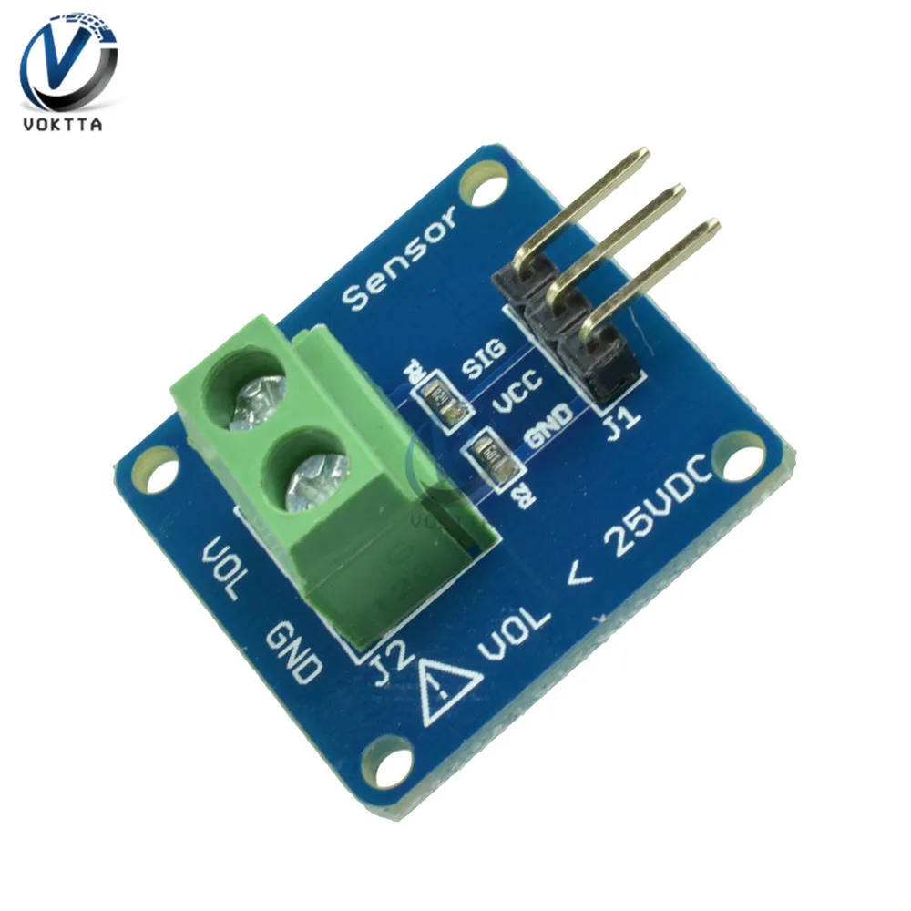 Модуль датчика обнаружения напряжения постоянного тока, детектор напряжения, резистор, плата делителя напряжения, модуль датчика напряжения для Arduino DG