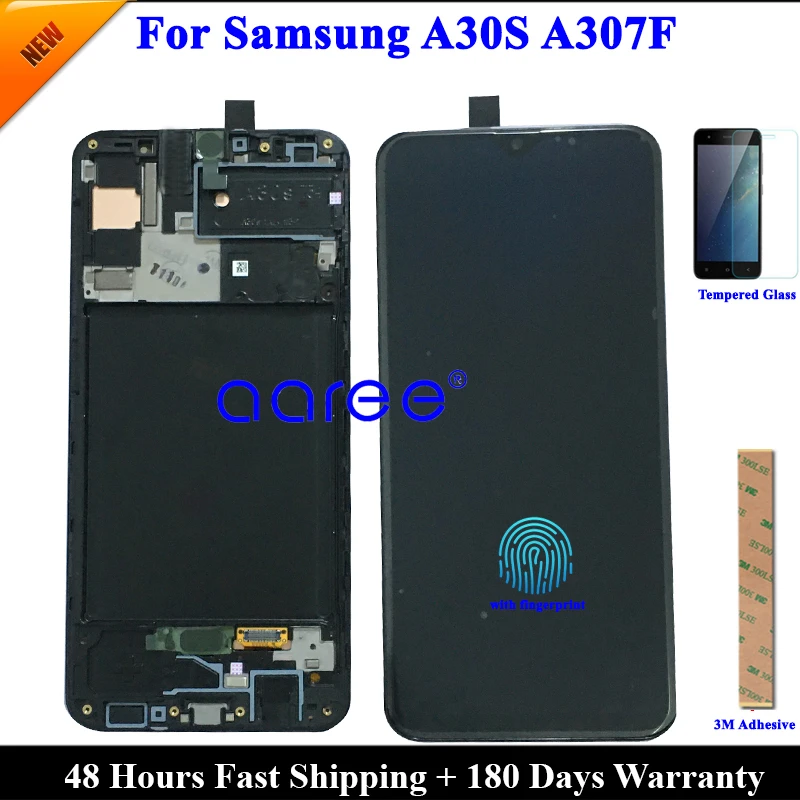 Super AMOMLED LCD For Samsung A30s LCD A307 lcd display For Samsung A30S A307 LCD Screen Touch Digitizer Assembly mobile lcd screen