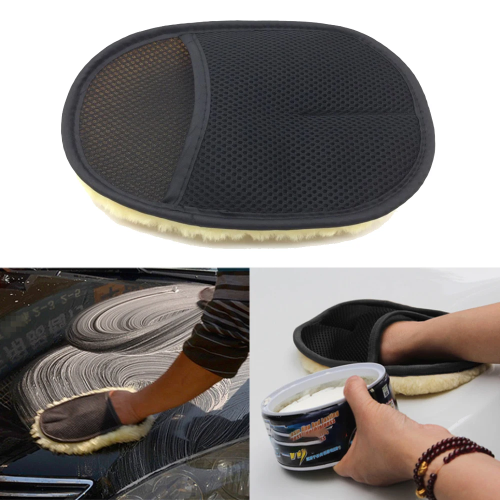 Шерстяные перчатки для мытья автомобиля мягкие инструменты чистки средство