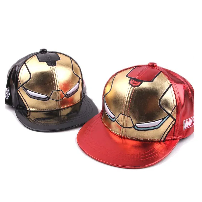 Бейсболка из кожи Железного человека кепка для детей и родителей Кепка активного