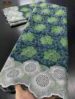 

NIAI Tissu African Dry Lace Fabric 2020 High Quality 100% Cotton Swiss Voile Lace In Switzerland Nigerian Lace Fabrics XY3320B-1