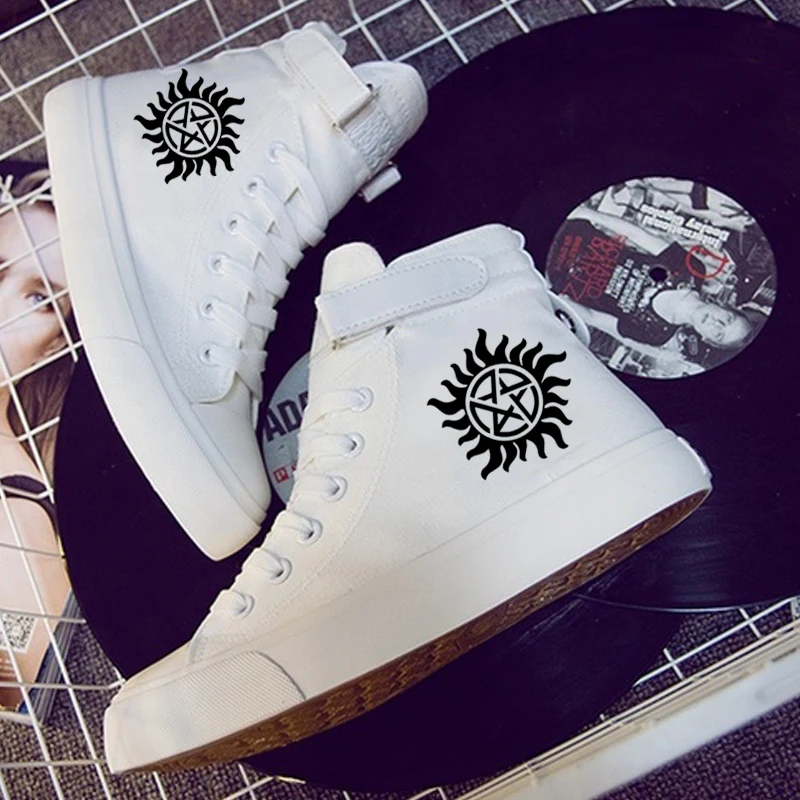 TV Show Supernatural Lace-up Sneakers Casual Canvas Shoes 3