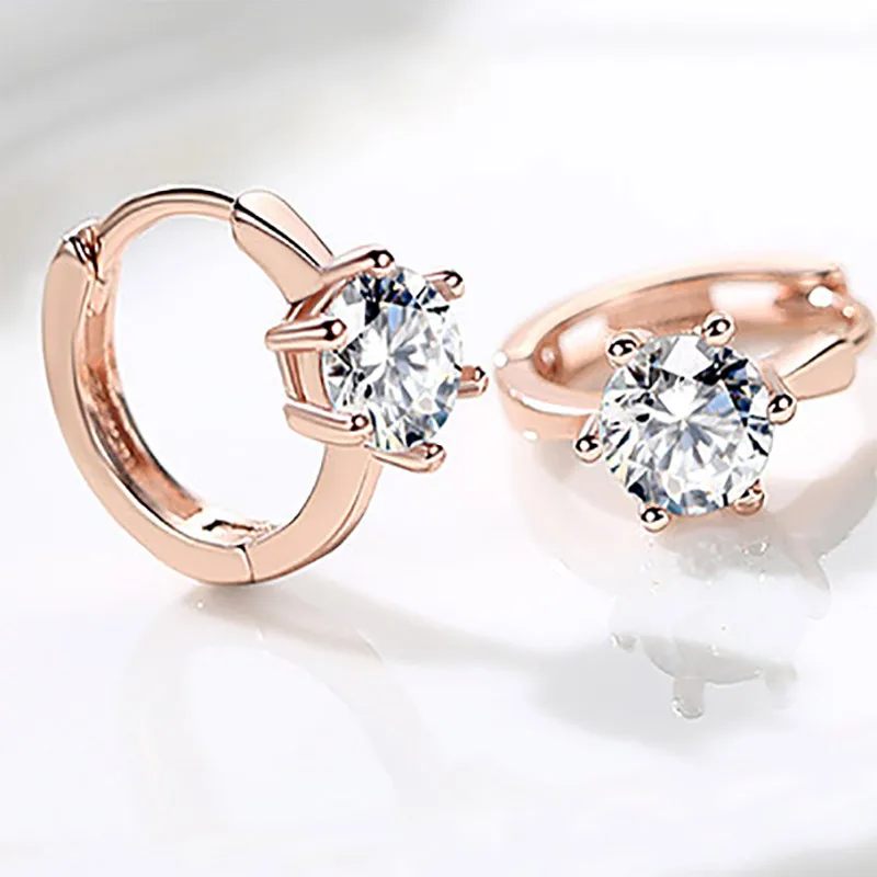 pink Bague Ringen, 3 цвета, тонкое серебро, 925 ювелирные изделия, корейские классические серьги для женщин, восемь сердец и восемь стрел, подарок - Цвет камня: pink