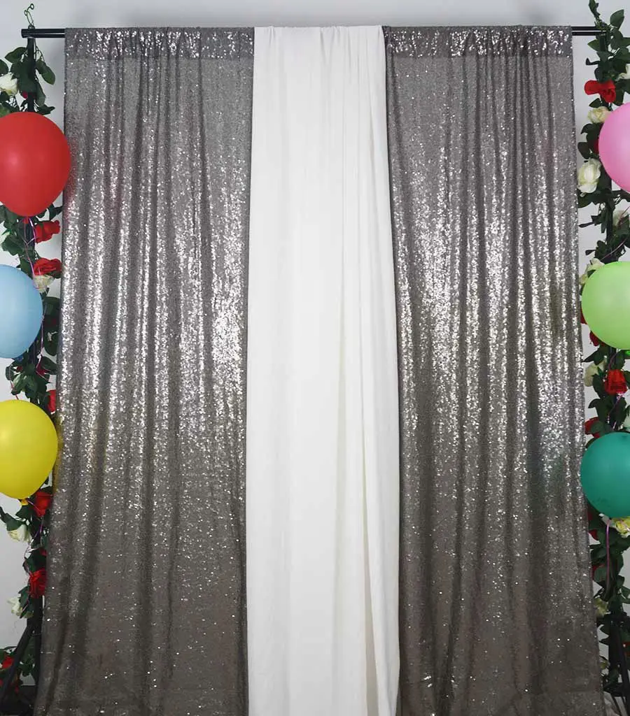 Блестящие занавески с переливающимся зеленым переливающимся декором для свадебных декораций Background-M1005 - Цвет: Grey