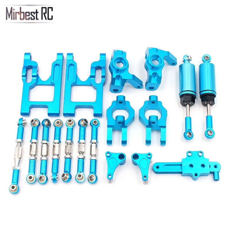 Синий Для Wltoys 12428 части 12423 FY-03 Q39 RC Металлические Запчасти для автомобиля передний блок рулевого управления обновленные аксессуары Mirbest RC diy запчасти - Цвет: Синий