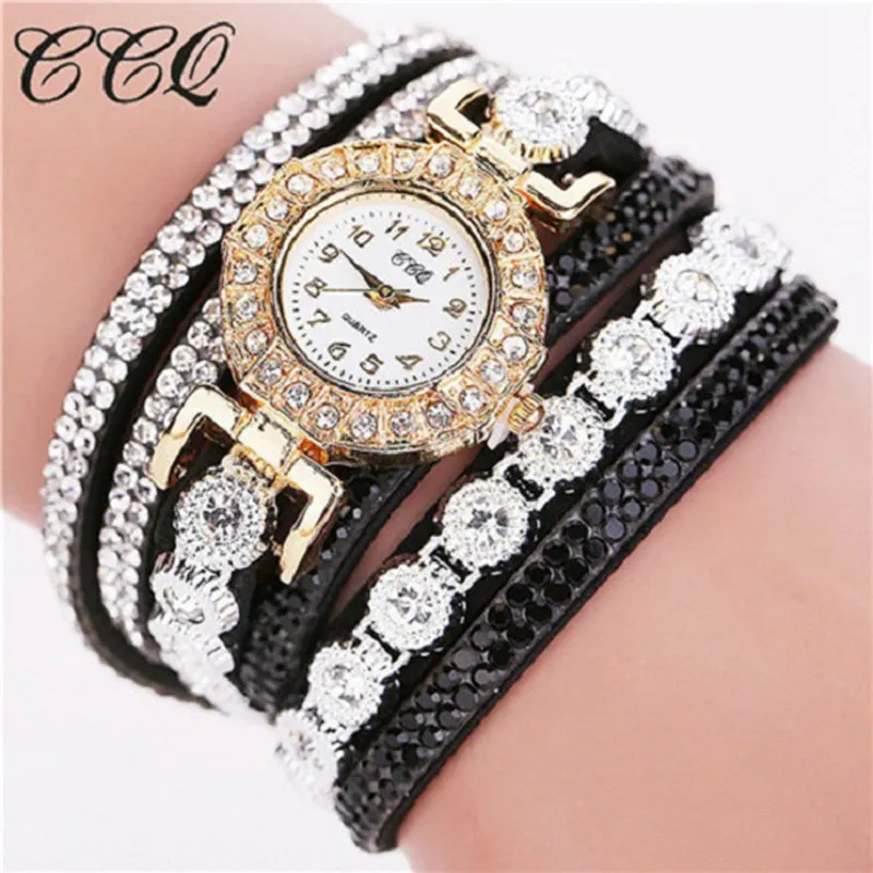 

Women Watch CCQ Women Montre Femme Fashion Casual AnalogQuartz Women Clock Rhinestone Watch relogio masculino