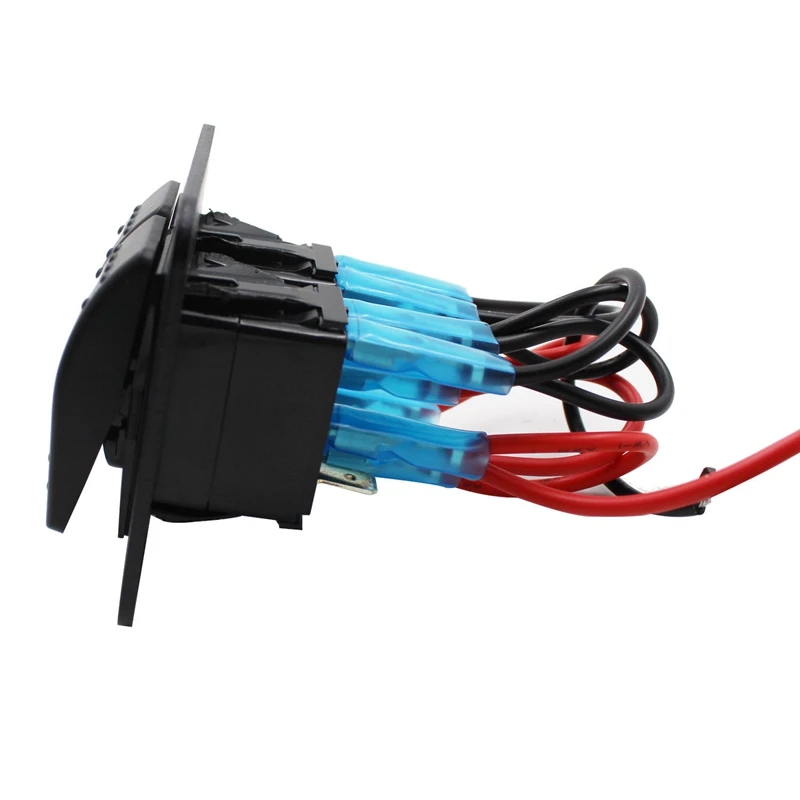 12 V-24 V 2 Gang красный кулисный переключатель Панель автомат защити цепи лодка морской Водонепроницаемый