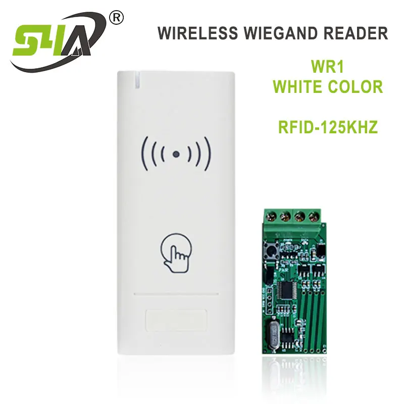 WR1 ID White color 433 МГц прокатный код беспроводной Wiegand считыватель и приемник для платы управления доступом к сети - Цвет: WR1 ID White color