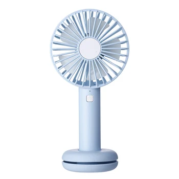 

Handheld Fan Desktop Mini USB Rechargeable Small LED Night Light Fan 3 Speed handheld Air Cooler for Girls Students AS9