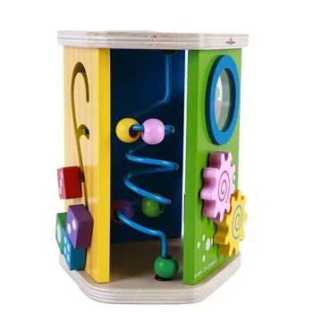 

Cartoon Game Bead Wire Geometric Toy Brain Teaser Intellectual Jigsaw Board Educational Puzzle Montessori Wooden Children's Toys