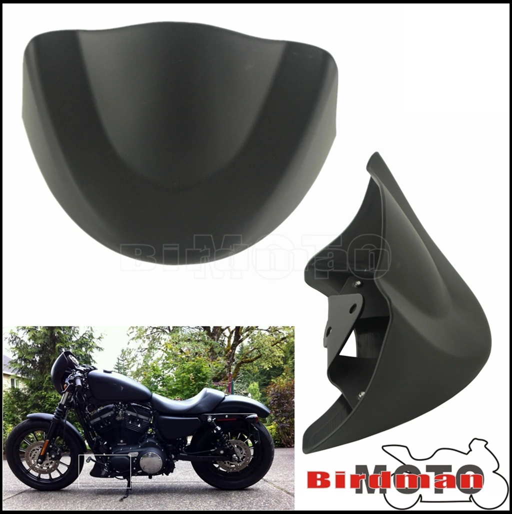 Motorcycle Chin Spoiler Matte Black Front Air Dam Fairing For Harley