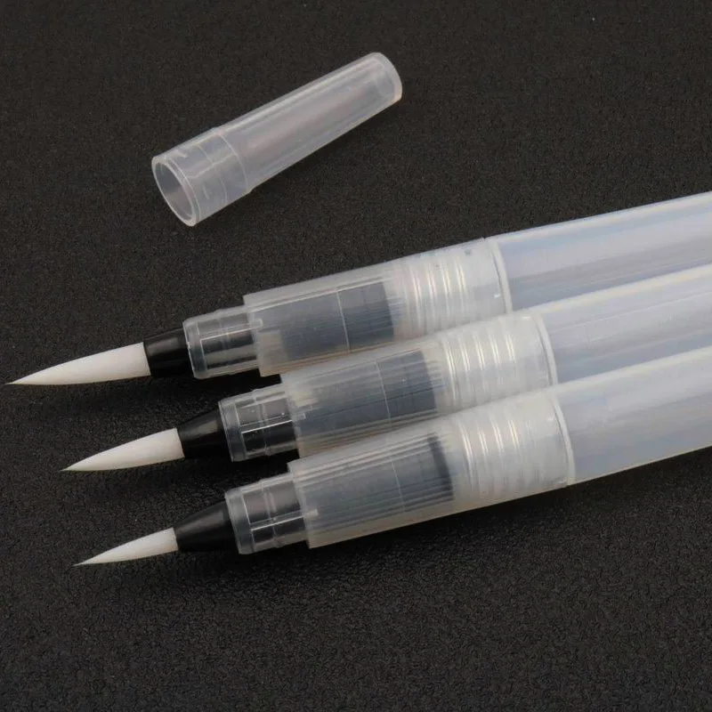 Water color Brush pen Calligraphy Painting Refillable Ink Pen Art Paint pen Art Markers 3pc plastic S/M/L
