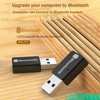 

T7 Wireless PC Audio Music Transmitter Bluetooth 5.0 Sound Card USB Adapter for Windows 7/8/10 / XP Linux