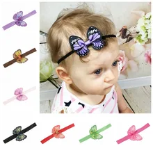 Европа и Америка стерео лента цветная печать бабочка детская лента для волос девочки фотосессия головной убор день рождения
