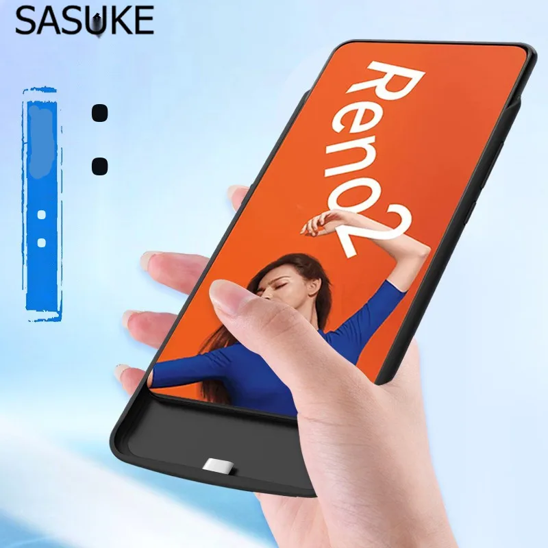 6500 мАч чехол для зарядки аккумулятора s для Oppo Reno 2 мягкий силиконовый чехол для внешнего аккумулятора для Oppo Reno 2 Твердый чехол для задней панели fundas