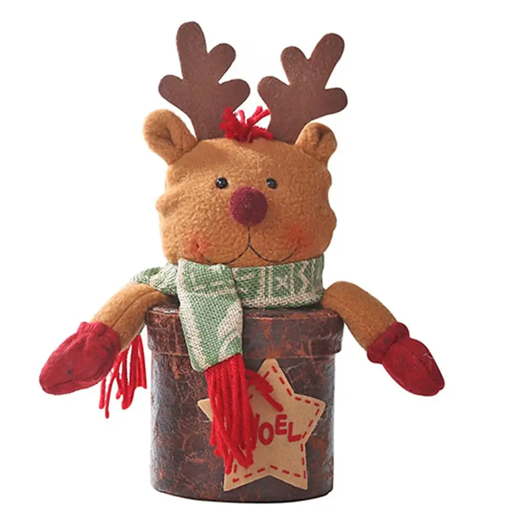Милая Рождественская мини-подарочная посылка, жестяная коробка для конфет, выпечки печенья, печенья, чехол - Цвет: C