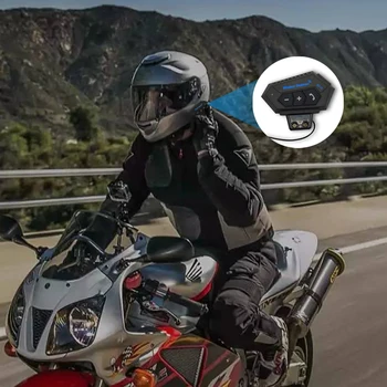 

BT12 Motorcycle Wireless Bluetooth Helmet Headset One For Two Bluetooth V4.0 + EDR Stylish Design Helmet Earphone
