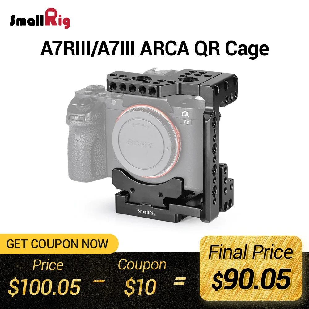 SmallRig QR Media jaula para Sony A7R III//A7 III//A7 II//A7R II//A7S II 2098
