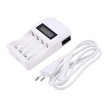 

4 Slots Smart ligent Battery Charger Fast Charge For 1.2V Aa / Aaa Nicd Nimh Rechargeable Battery Lcd Display ( Eu Plug)