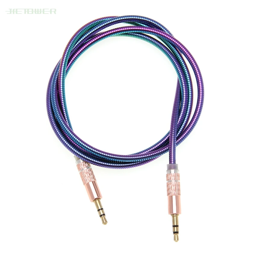 AUX Gradient Color Cable 3 5mm for Car Audio Cable Headphone Extension Code for Phone MP3 Car Headset Speaker 50pcs lot