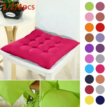 

DIDIHOU 1/2/4pcs 37x37cm Chair Seat Back Cushion Keep Warm Winter Office Bar Sofa Pillow Buttocks Chair Cushion Home Decorative