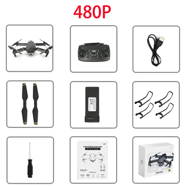 Дрон 1080p HD WiFi передача от первого лица Дрон с одной кнопкой возврата Квадрокоптер высота держать вертолет с камерой Дрон с камерой аккумулятор вертолет дрон с камерой квадракоптер квадрокоптер с камерой профессион - Цвет: 480P 1 batteries  A