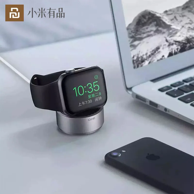 

New Youpin Candy For Apple Watch Dock Fast Charging Stand Aluminum Shell Non-Slip Silicone Charger Dock Station Accurate Display
