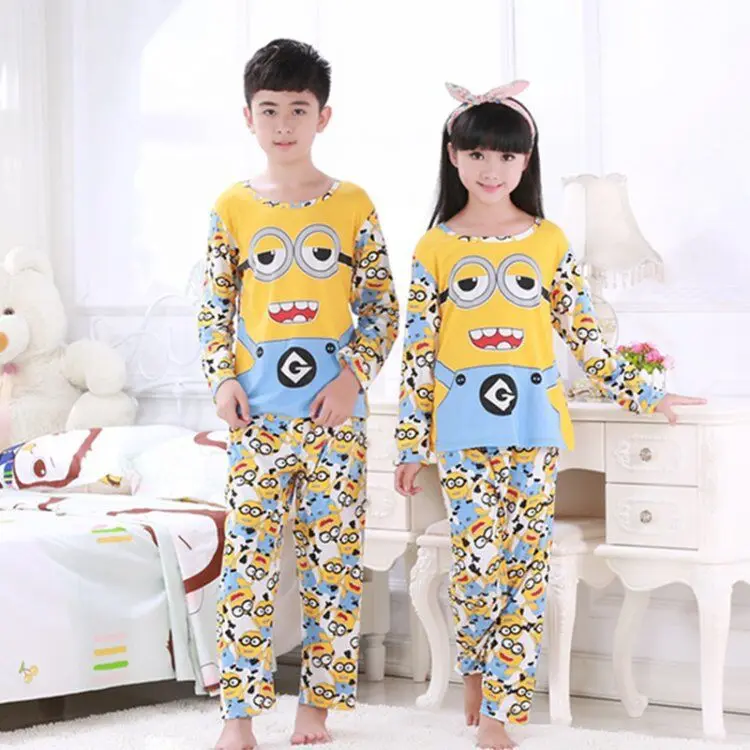 Весенне-осенние детские пижамные комплекты, детская одежда для сна с рисунком для мальчиков и девочек, милая пижама с длинными рукавами для малышей, Детские теплые пижамы - Цвет: Прозрачный