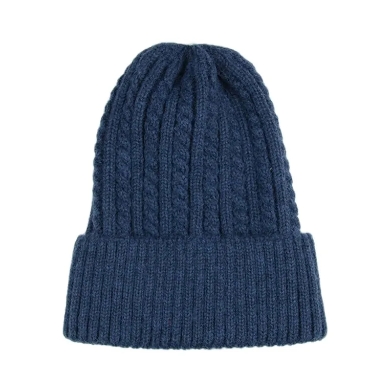Новинка, зимняя однотонная шапка унисекс, осенне-зимняя шерстяная мягкая теплая вязаная шапка для мужчин и женщин, лыжная шапка Gorro, 13 цветов