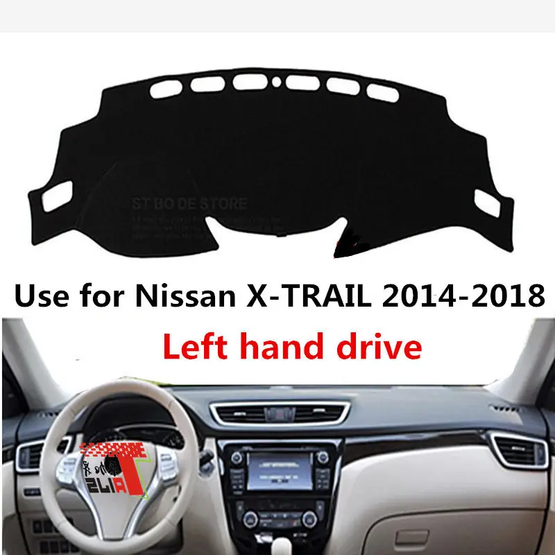Taijs чехол для приборной панели автомобиля с левым приводом для Nissan X-TRAIL- полиэфирное волокно креативный коврик для приборной панели для X-TRAIL 14-16