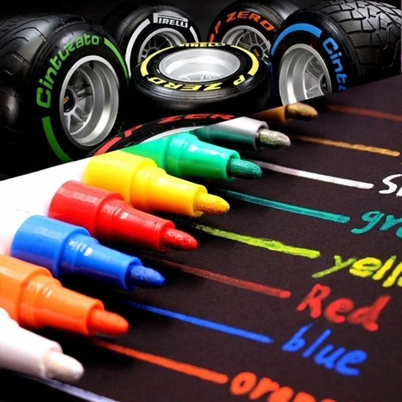 Car tire paint pen Waterproof Permanent Paint Marker Pen(10 colors optional