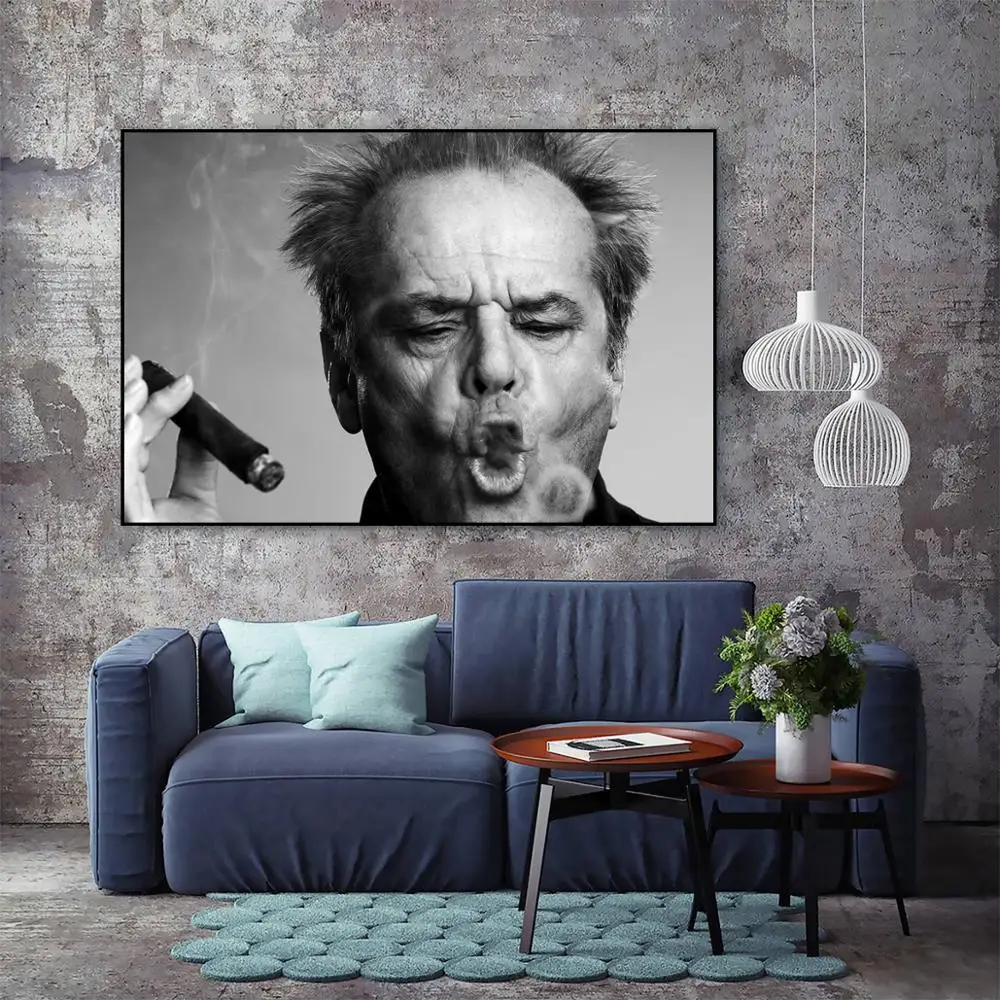 Jack Nicholson Cigar Canvas Canvas Wall Art Posters Jack Nicholson