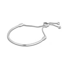 Подлинный 925 пробы Серебряный Pave Star браслеты Слайдеры для женщин DIY бусины Подвески Украшения скользящий браслет