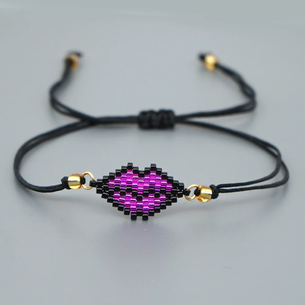 Go2boho MIYUKI браслет в форме губ Браслеты Женские мексиканские губы Pulseras Mujer Delica бусы подарок ребенку Простые Ювелирные изделия ручной работы сделай сам